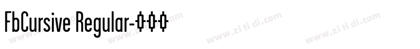 FbCursive Regular字体转换